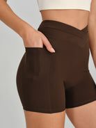 Women's Knitted Nylon Sports Shorts Sustainable Yoga Bottoms - BERLOOK