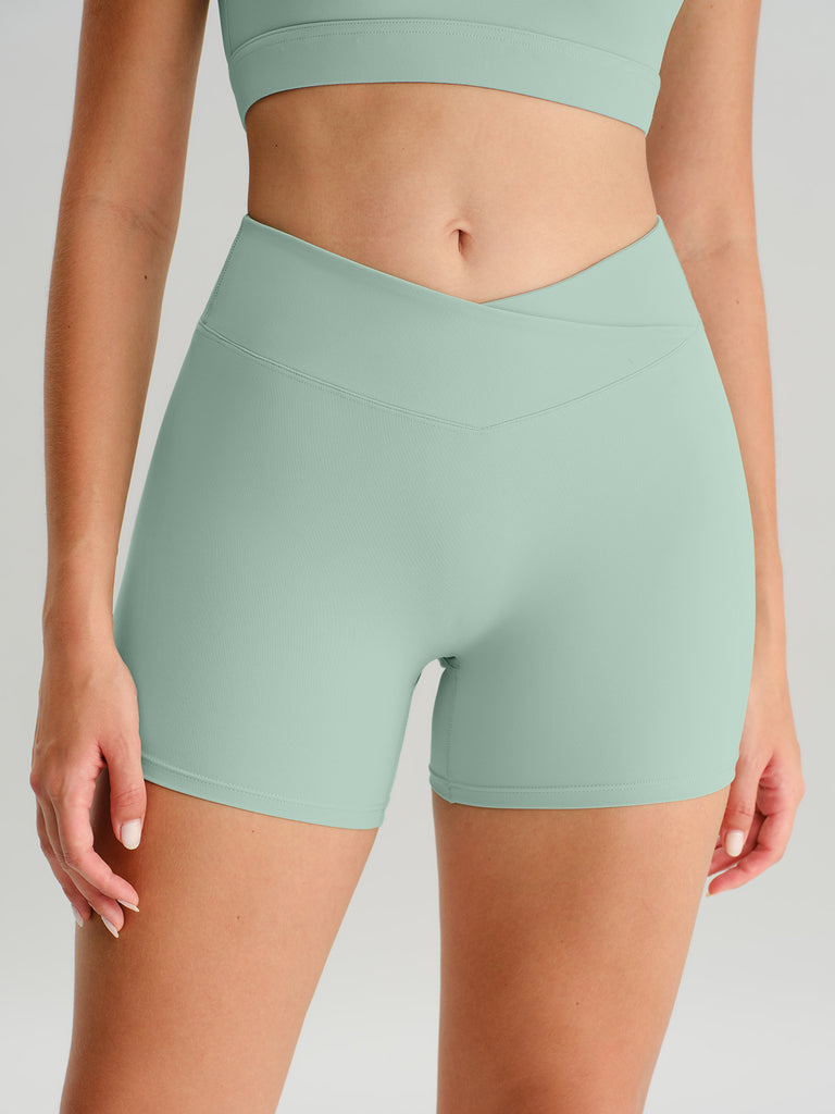 Women's Knitted Nylon Sports Shorts Sustainable Yoga Bottoms - BERLOOK