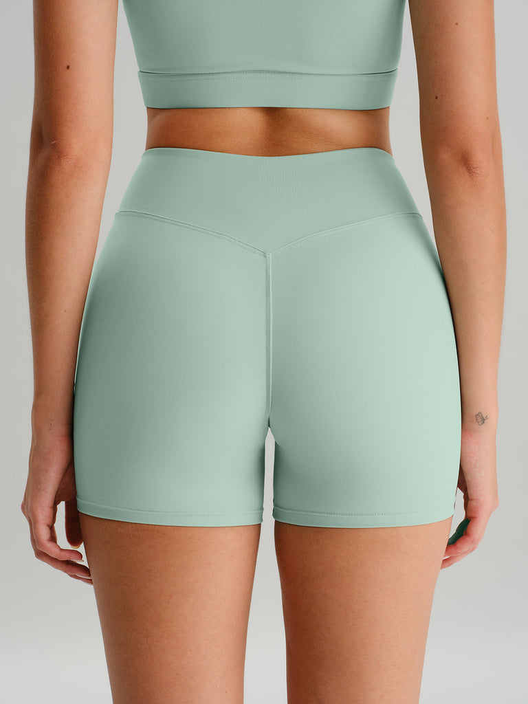 Women's Knitted Nylon Sports Shorts Sustainable Yoga Bottoms - BERLOOK
