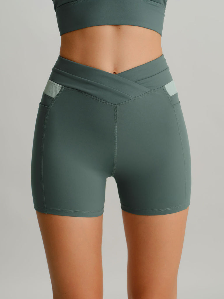 Women's Knitted Nylon Sports Shorts Sustainable Yoga Bottoms - BERLOOK