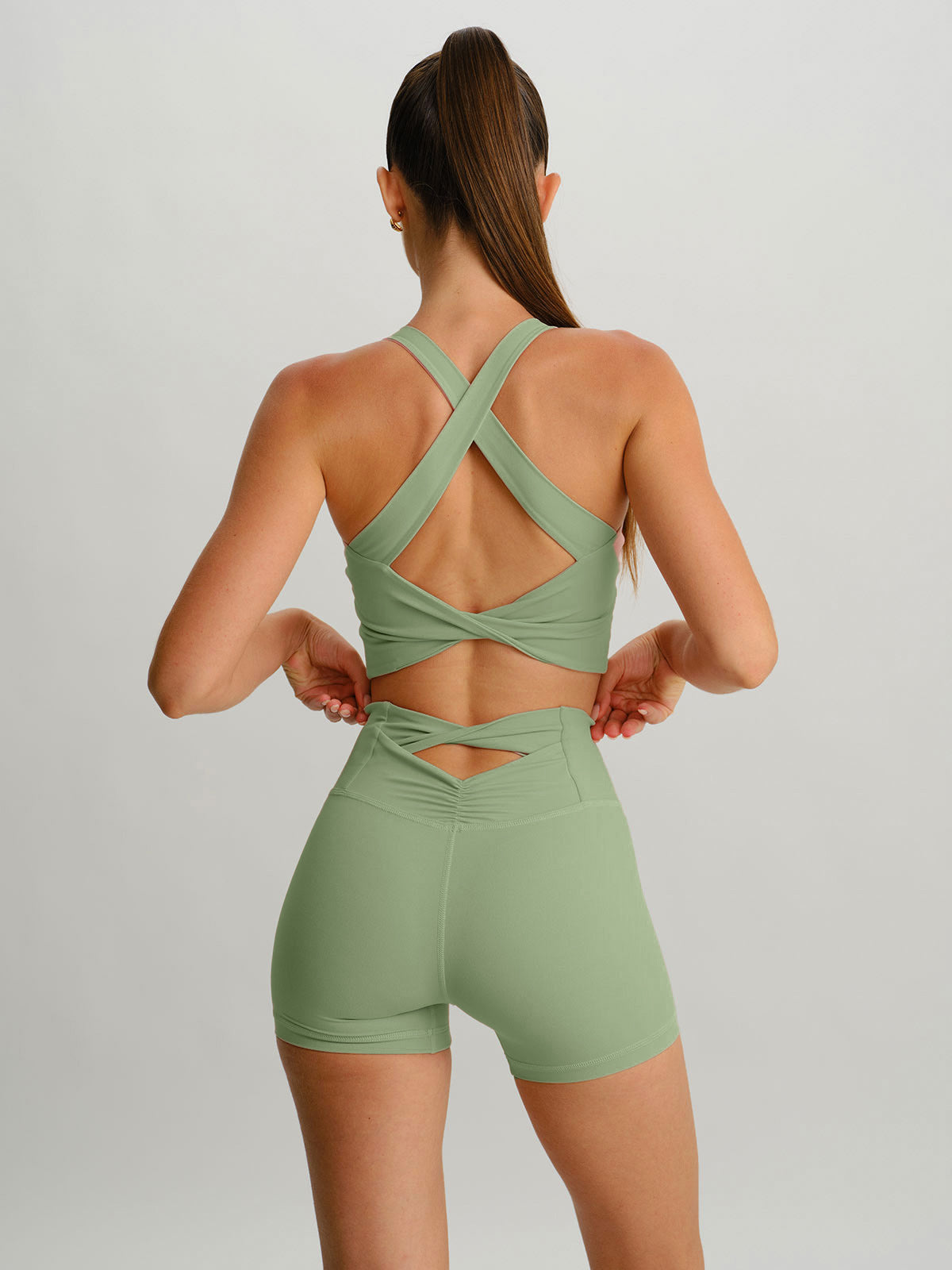 Women's Knitted Nylon Sports Shorts Sustainable Yoga Bottoms - BERLOOK
