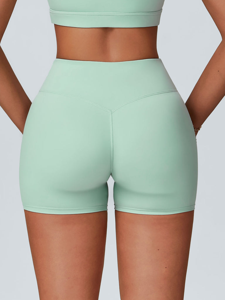 Women's Knitted Nylon Sports Shorts Sustainable Yoga Bottoms - BERLOOK