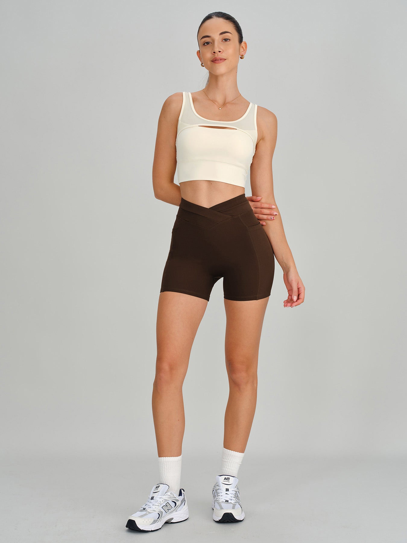 Women's Knitted Nylon Sports Shorts Sustainable Yoga Bottoms - BERLOOK