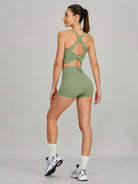 Women's Knitted Nylon Sports Shorts Sustainable Yoga Bottoms - BERLOOK