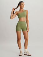 Women's Knitted Nylon Sports Shorts Sustainable Yoga Bottoms - BERLOOK