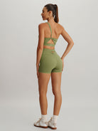 Women's Knitted Nylon Sports Shorts Sustainable Yoga Bottoms - BERLOOK