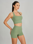 Women's Knitted Nylon Sports Shorts Sustainable Yoga Bottoms - BERLOOK