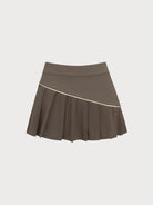 Women's Knitted Nylon Sports Skir Brown Sustainable Yoga Bottoms - BERLOOK