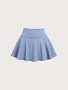 Women's Knitted Nylon Sports Skirt Blue Sustainable Yoga Bottoms - BERLOOK