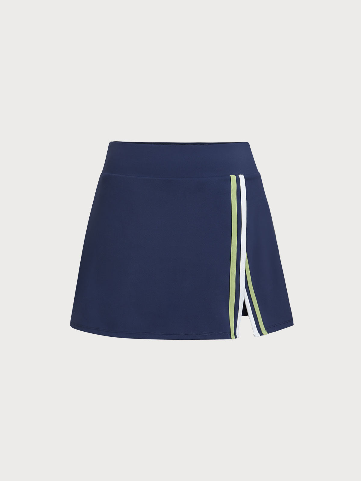 Women's Knitted Nylon Sports Skirt Blue Sustainable Yoga Bottoms - BERLOOK