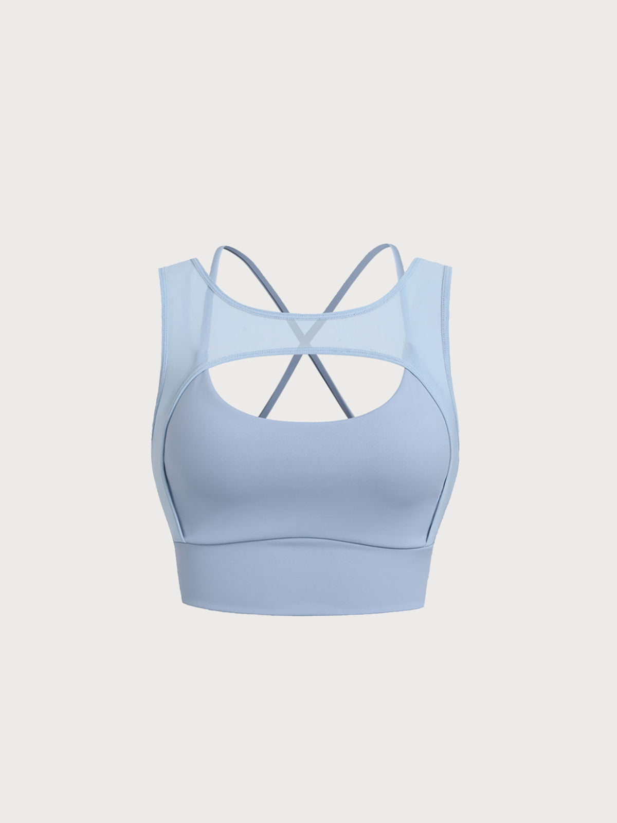 Women's Knitted Nylon Sports Tank Tops Blue Sustainable Yoga Tops - BERLOOK