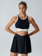Women's Knitted Nylon Sports Tank Tops Sustainable Yoga Tops - BERLOOK