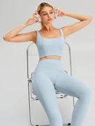 Women's Knitted Nylon Sports Tank Tops Sustainable Yoga Tops - BERLOOK