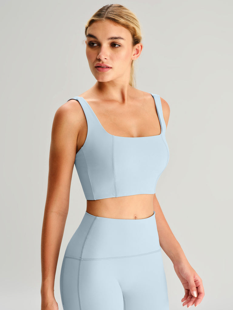 Women's Knitted Nylon Sports Tank Tops Sustainable Yoga Tops - BERLOOK