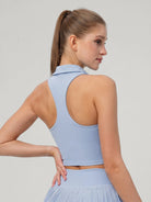 Women's Knitted Nylon Sports Tank Tops Sustainable Yoga Tops - BERLOOK