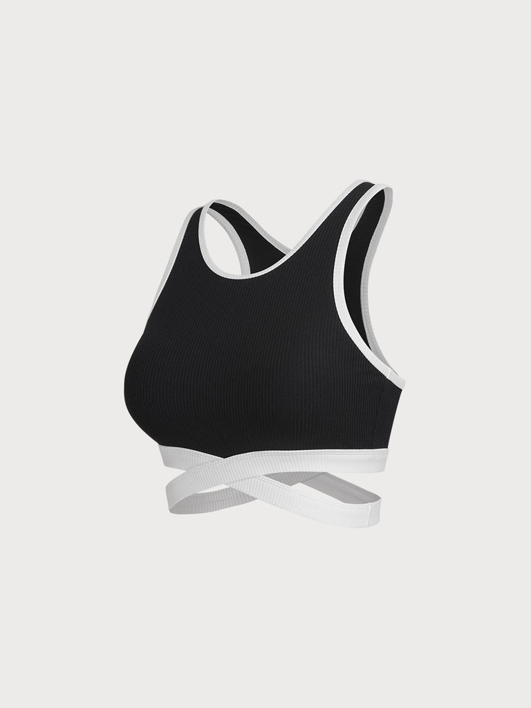 Women's Knitted Nylon Sports Tank Tops Sustainable Yoga Tops - BERLOOK