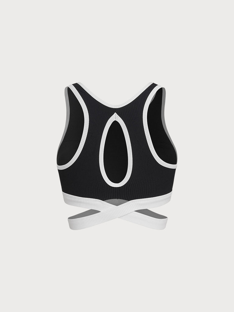 Women's Knitted Nylon Sports Tank Tops Sustainable Yoga Tops - BERLOOK