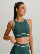 Women's Knitted Nylon Sports Tank Tops Sustainable Yoga Tops - BERLOOK