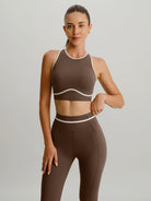 Women's Knitted Nylon Sports Tank Tops Sustainable Yoga Tops - BERLOOK