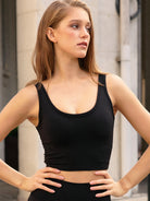 Women's Knitted Nylon Sports Vest Sustainable Yoga Tops - BERLOOK