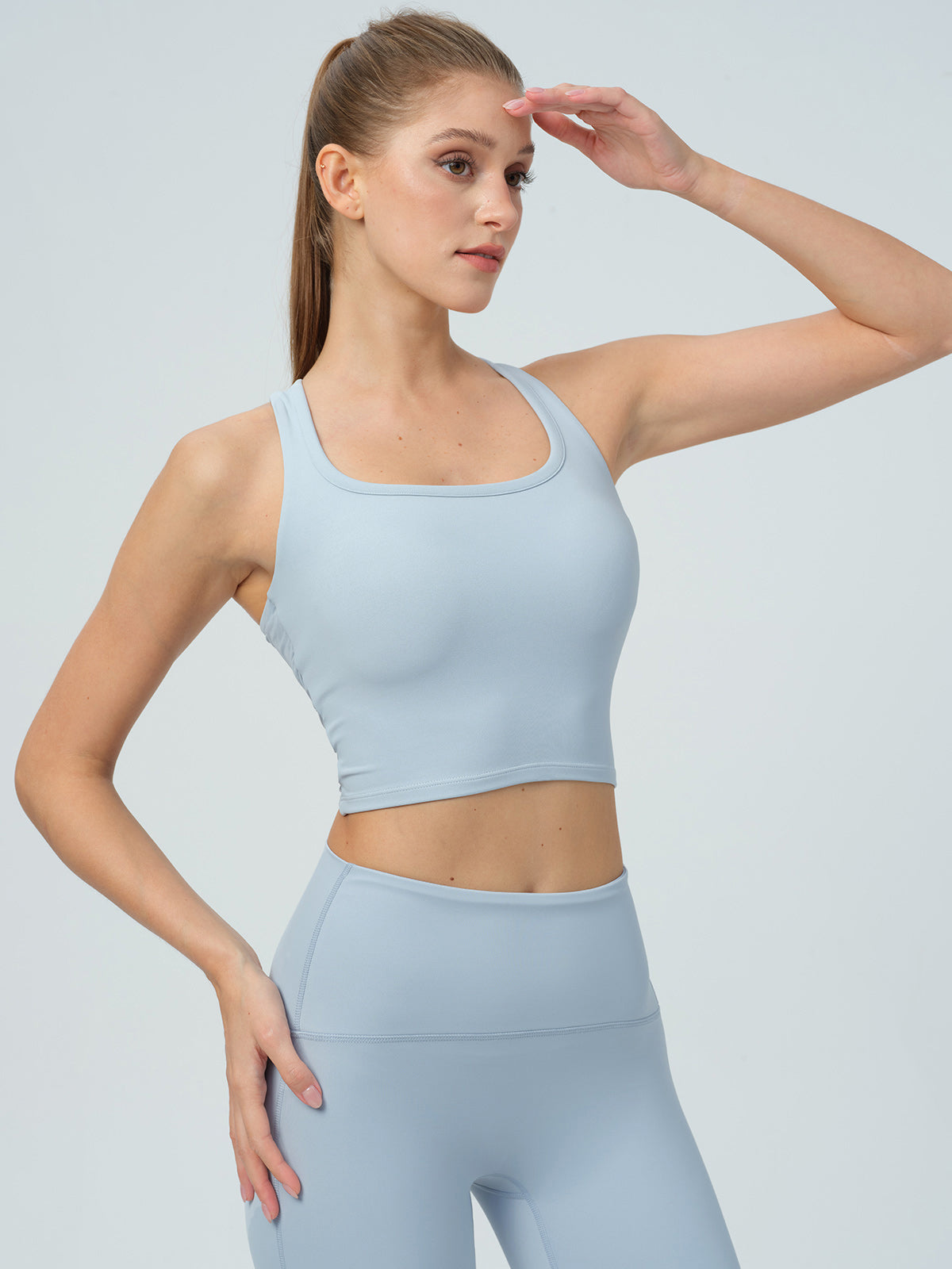 Women's Knitted Nylon Sports Vest Sustainable Yoga Tops - BERLOOK