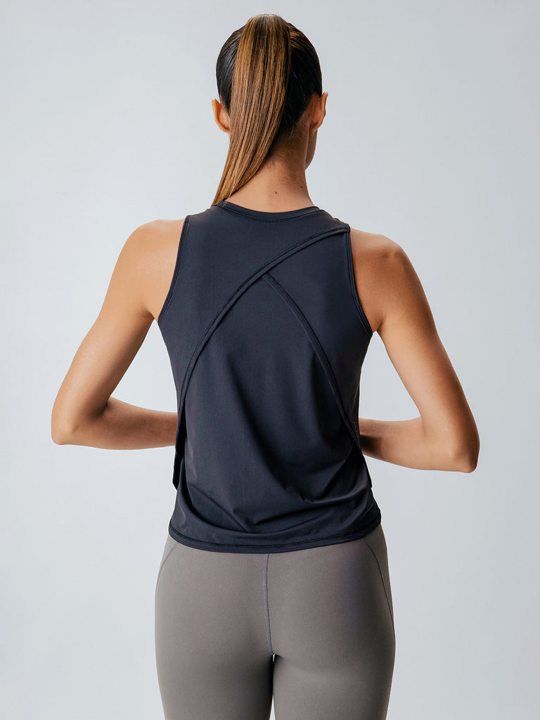 Women's Knitted Nylon Sports Vest Sustainable Yoga Tops - BERLOOK