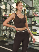 Women's Knitted Nylon Sports Vest Sustainable Yoga Tops - BERLOOK