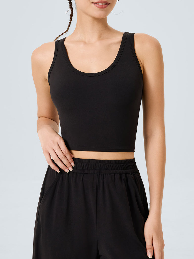 Women's Knitted Nylon Sports Vest Sustainable Yoga Tops - BERLOOK