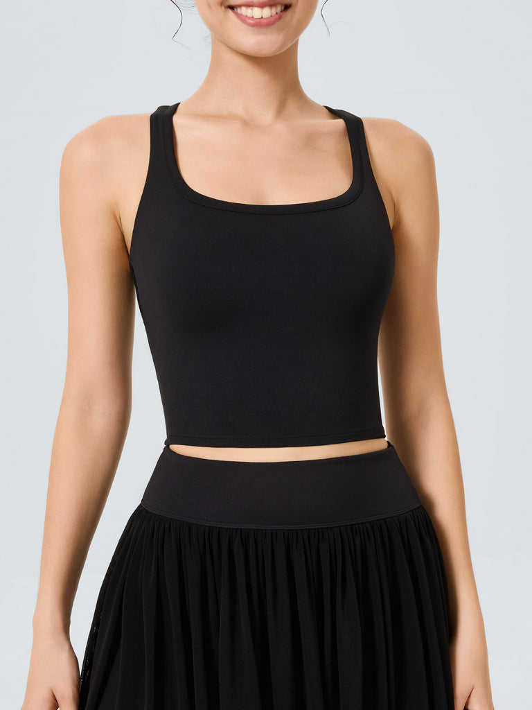 Women's Knitted Nylon Sports Vest Sustainable Yoga Tops - BERLOOK