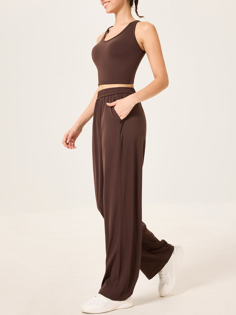 Women's Knitted Nylon Sports Vest Sustainable Yoga Tops - BERLOOK