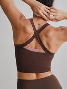 Women's Knitted Nylon Sports Yoga Camis Sustainable Yoga Tops - BERLOOK