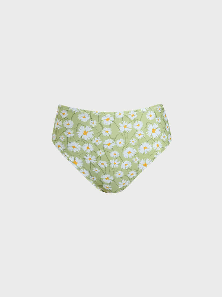 Women's Knitted Nylon Surfing Bottoms Grass Green Sustainable Surfing Clothes - BERLOOK