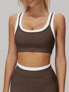 Women's Knitted Nylon Tank Tops Coffee Sustainable - BERLOOK