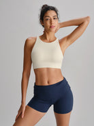 Women's Knitted Nylon Tank Tops Sustainable Yoga Tops - BERLOOK