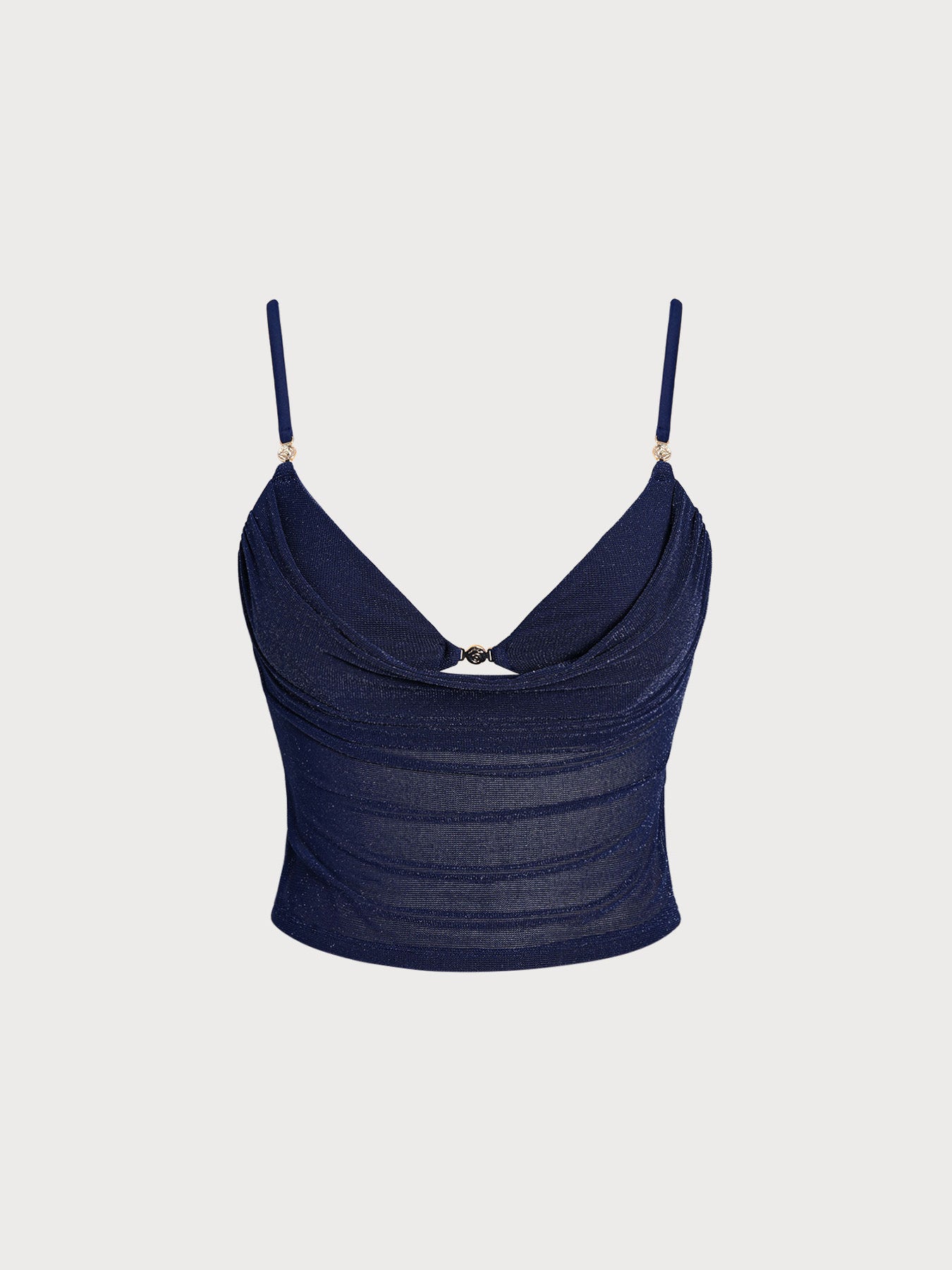 Women's Knitted Nylon Tankini Top Blue Sustainable Tankinis - BERLOOK