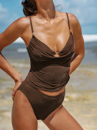 Women's Knitted Nylon Tankini Top Sustainable Tankinis - BERLOOK