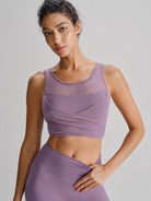Women's Knitted Nylon Yoga Camis Sustainable Yoga Tops - BERLOOK