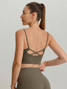 Women's Knitted Nylon Yoga Camis Sustainable Yoga Tops - BERLOOK