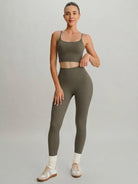 Women's Knitted Nylon Yoga Camis Sustainable Yoga Tops - BERLOOK