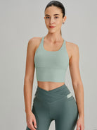 Women's Knitted Nylon Yoga Camis Sustainable Yoga Tops - BERLOOK