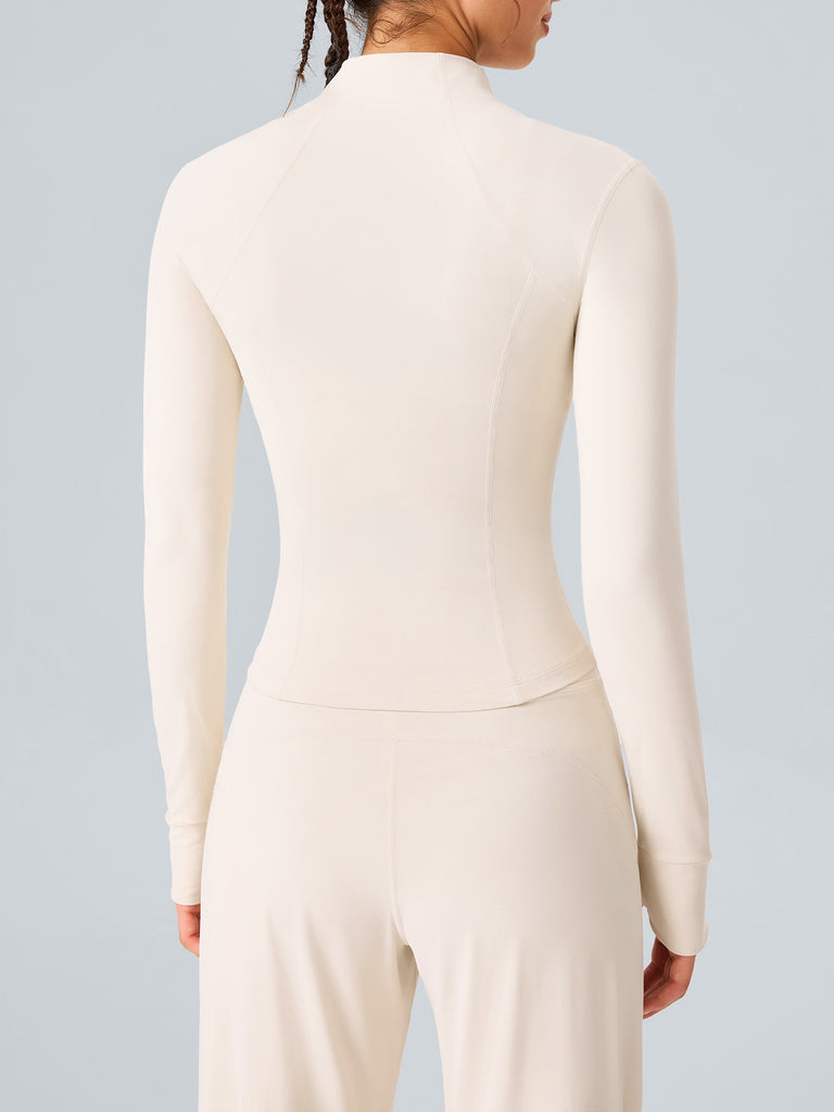 Women's Knitted Nylon Yoga Jacket Sustainable Yoga Tops - BERLOOK