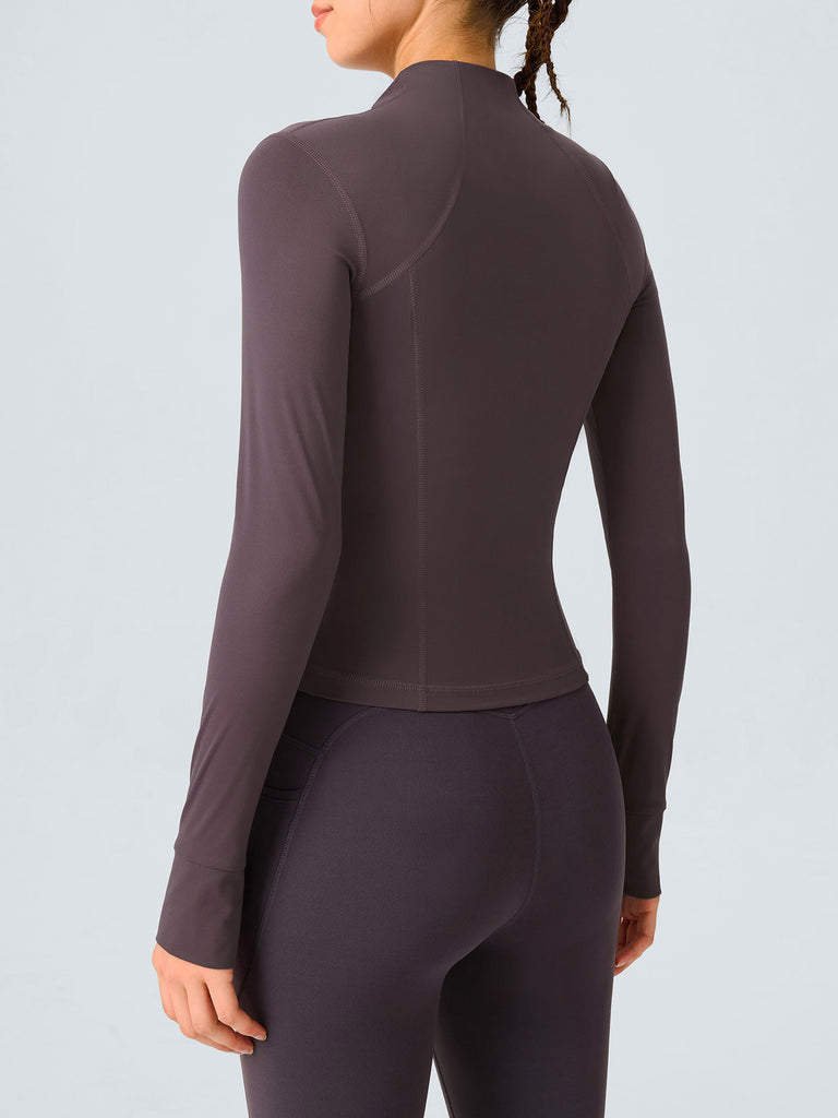 Women's Knitted Nylon Yoga Jacket Sustainable Yoga Tops - BERLOOK