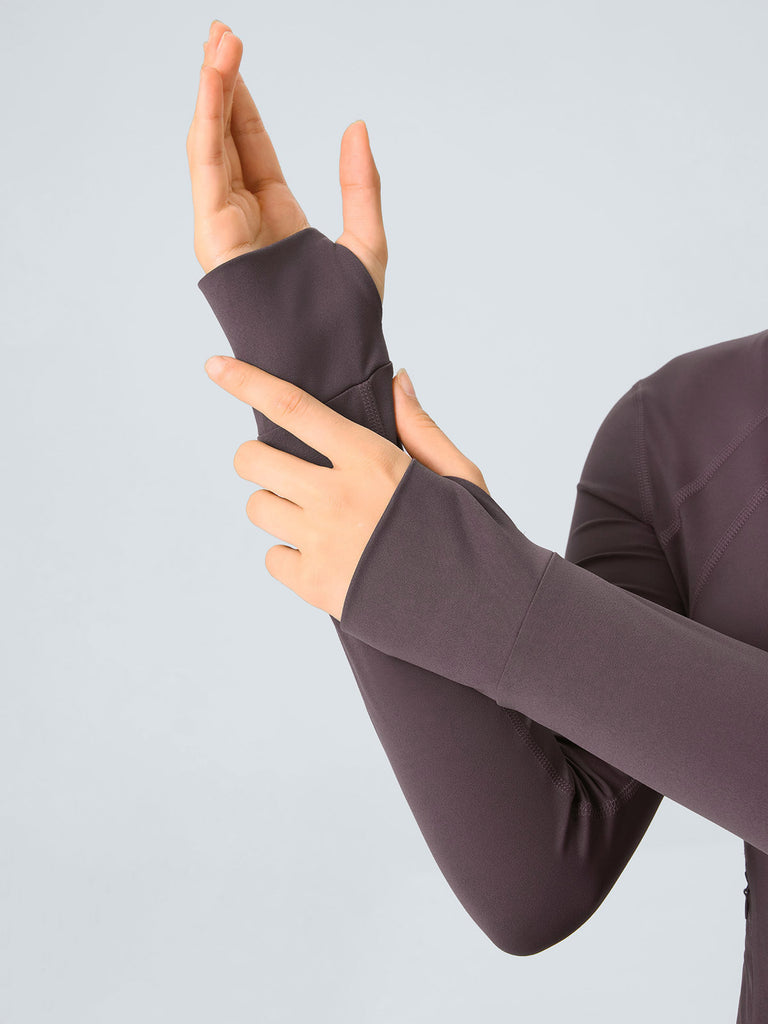 Women's Knitted Nylon Yoga Jacket Sustainable Yoga Tops - BERLOOK