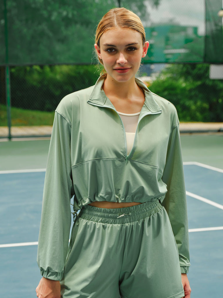 Women's Knitted Nylon Yoga Jacket Sustainable Yoga Tops - BERLOOK