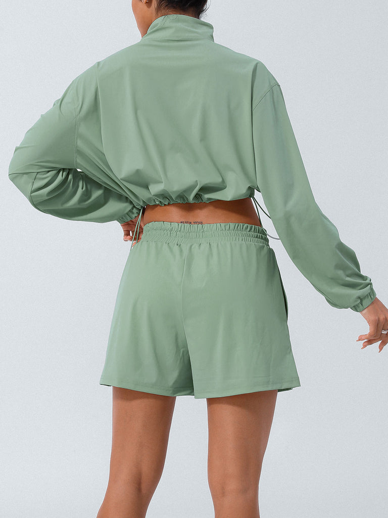 Women's Knitted Nylon Yoga Jacket Sustainable Yoga Tops - BERLOOK