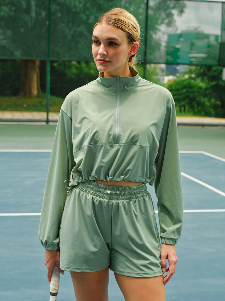 Women's Knitted Nylon Yoga Jacket Sustainable Yoga Tops - BERLOOK