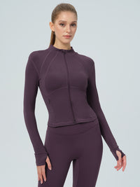 Women's Knitted Nylon Yoga Jacket Sustainable Yoga Tops - BERLOOK