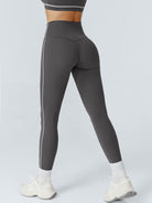 Women's Knitted Nylon Yoga Leggings Grey Sustainable Yoga Bottoms - BERLOOK