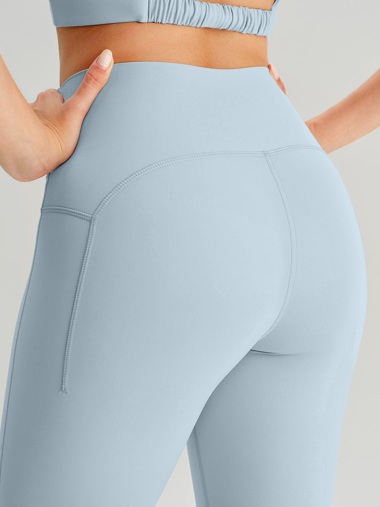 Women's Knitted Nylon Yoga Leggings Sustainable Yoga Bottoms - BERLOOK