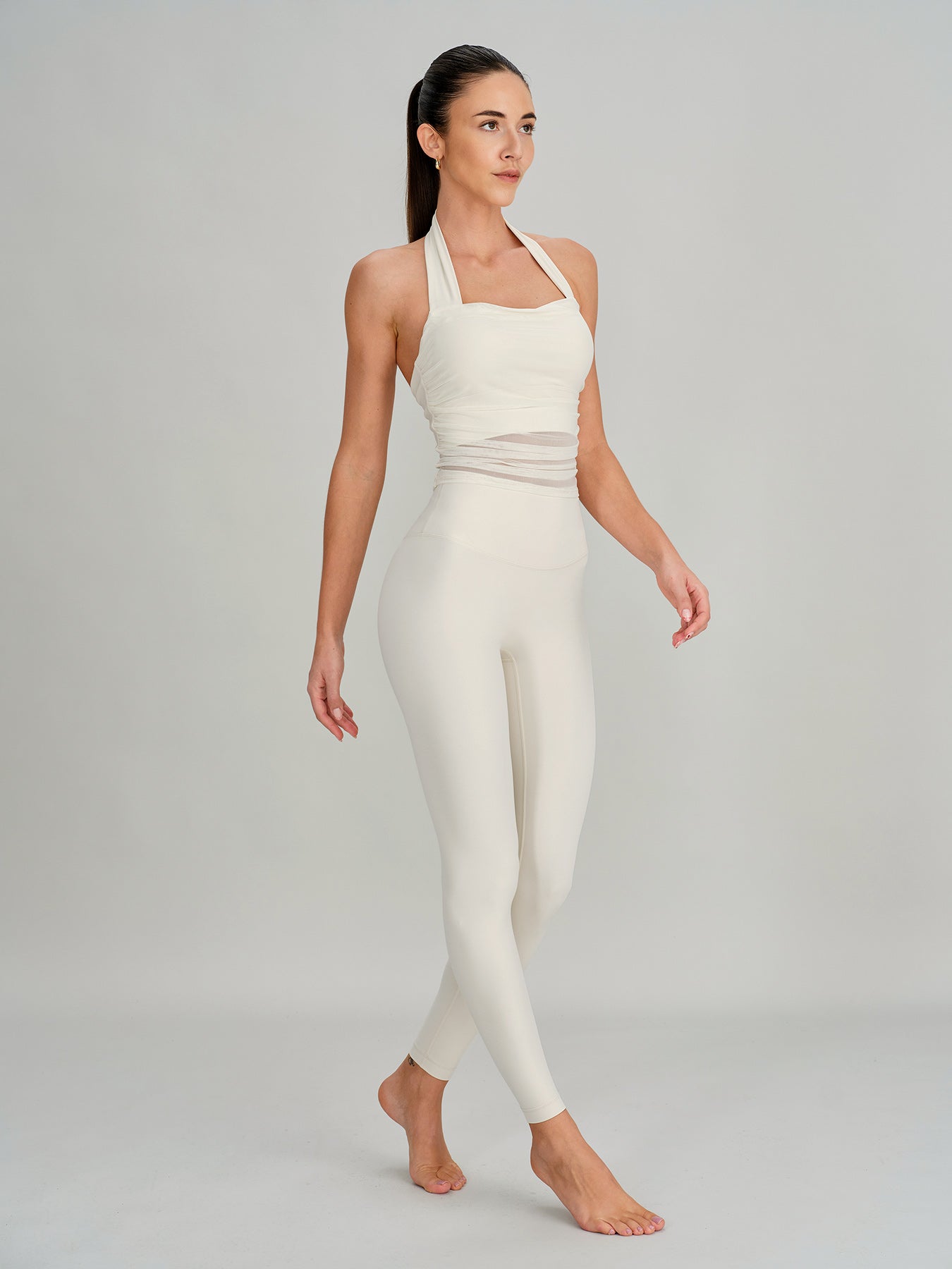 Women's Knitted Nylon Yoga Leggings Sustainable Yoga Bottoms - BERLOOK